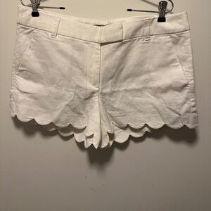 size 12 white J Crew scalloped hem shorts for @awhoney634